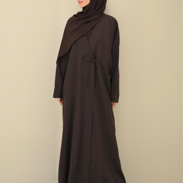 Brown Tie Abaya