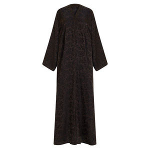 Abaya 1 Espresso Floral Abaya - CO-VRD