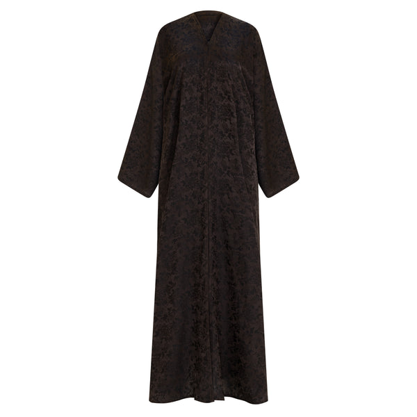 Abaya 1 Espresso Floral Abaya - CO-VRD
