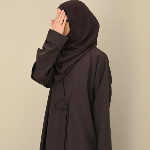 Brown Tie Abaya
