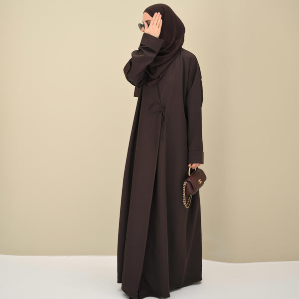 Brown Tie Abaya