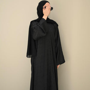 Black Floral Abaya