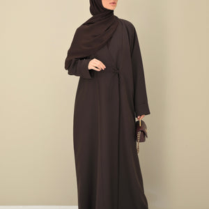 Brown Tie Abaya