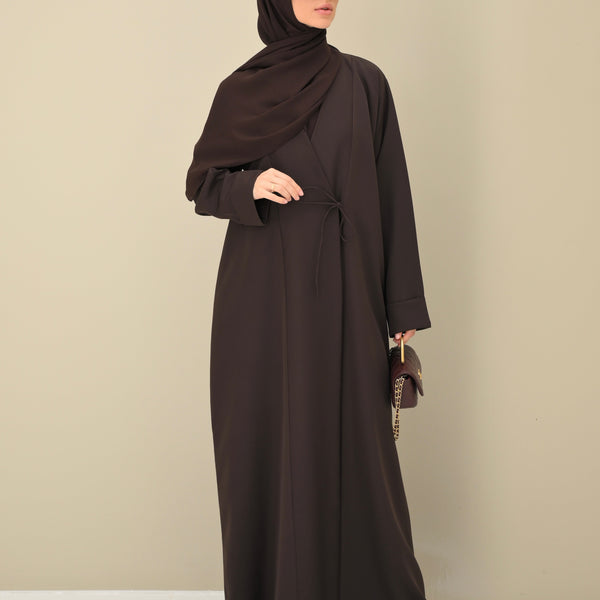 Brown Tie Abaya