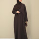 Brown Tie Abaya