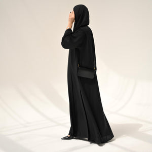 Black Flow Abaya - with inner-dress