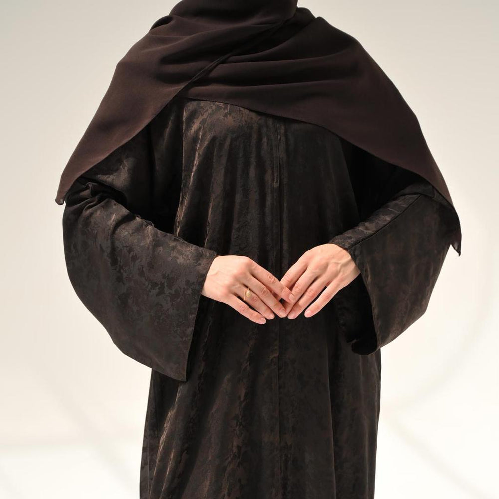 Espresso Floral Abaya