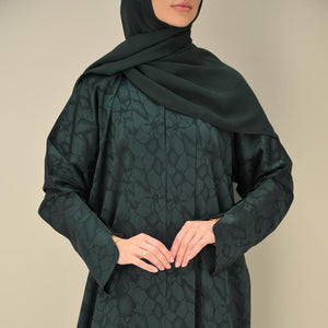 Emerald Satin Abaya