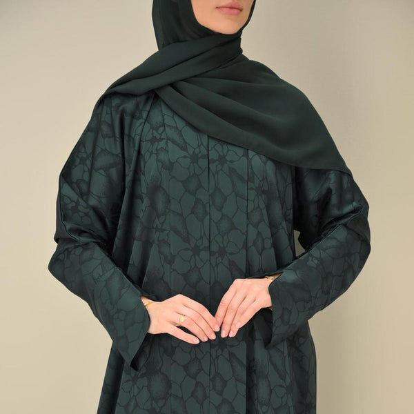 Emerald Satin Abaya