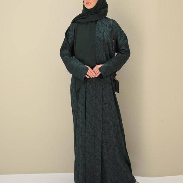 Emerald Satin Abaya