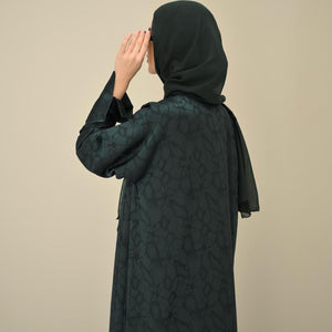 Emerald Satin Abaya