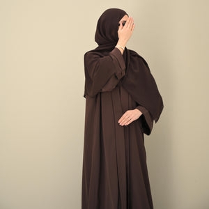 Brown Flow Abaya - With Inner-Dress