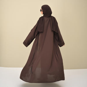 Brown Flow Abaya - With Inner-Dress