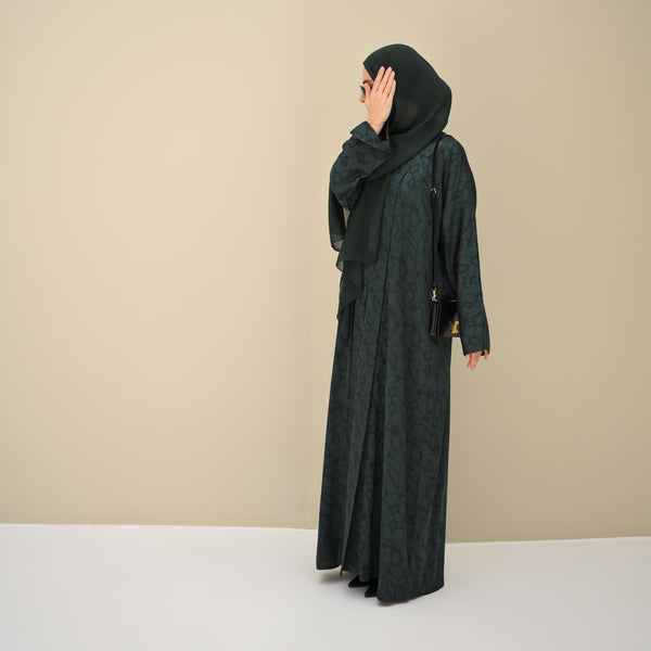 Emerald Satin Abaya