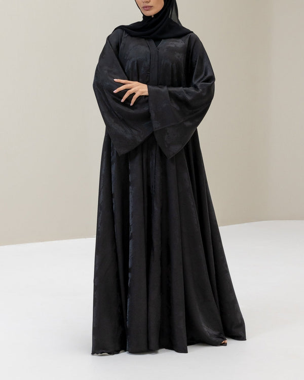 Black Flare Abaya and Hijab - CO - VRD