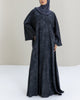 Olijfgroene abaya met bloemenprint